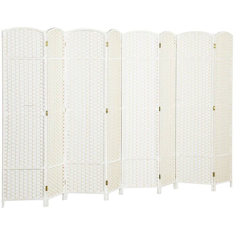 HOMCOM Room Divider, 8 Panel Folding Privacy Screen, 5.6' Tall Freestanding Wall Partition