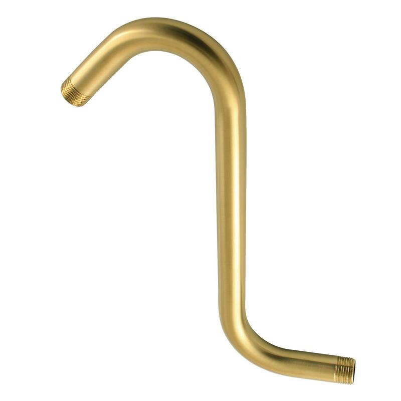 Kingston Brass Trimscape 10" S-Shape Wall Mounted Shower Arm - Less - Brushed Brass