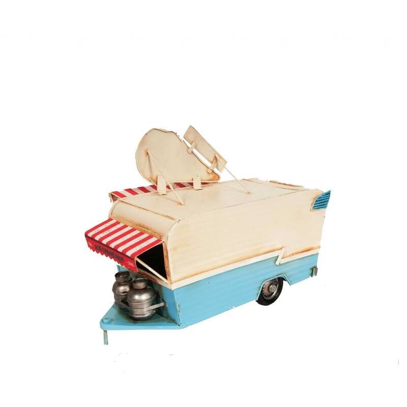 HomeRoots Ice Cream Trailer Metal Model - 7.5' X '7.75' X '9.5