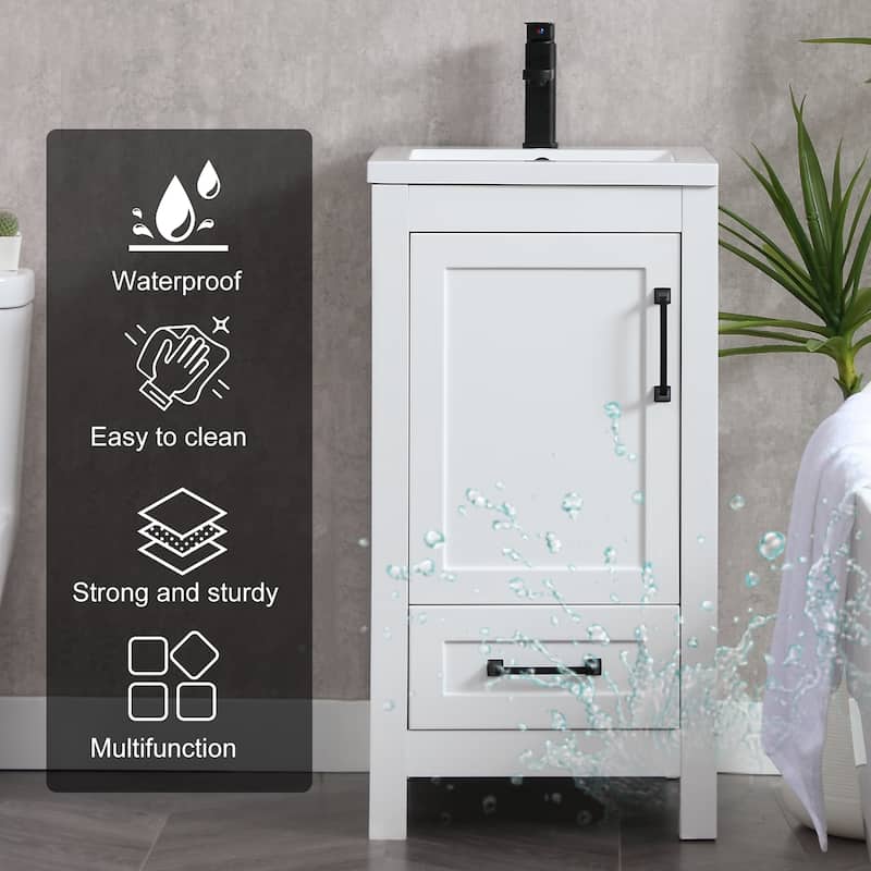 Bathroom Vanity Set W/Drop in Sink Faucet Cabinet Combo