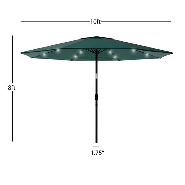 Shop Black Friday Deals On Boynton 10 Foot Patio Umbrella With Solar Powered Led Lights By Havenside Home On Sale Overstock 26855667