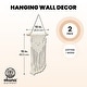 preview thumbnail 3 of 6, 2 Pack Boho Themed Woven Macrame Wall Art, Handing Décor for Home or Nursery, 15 x 10 in