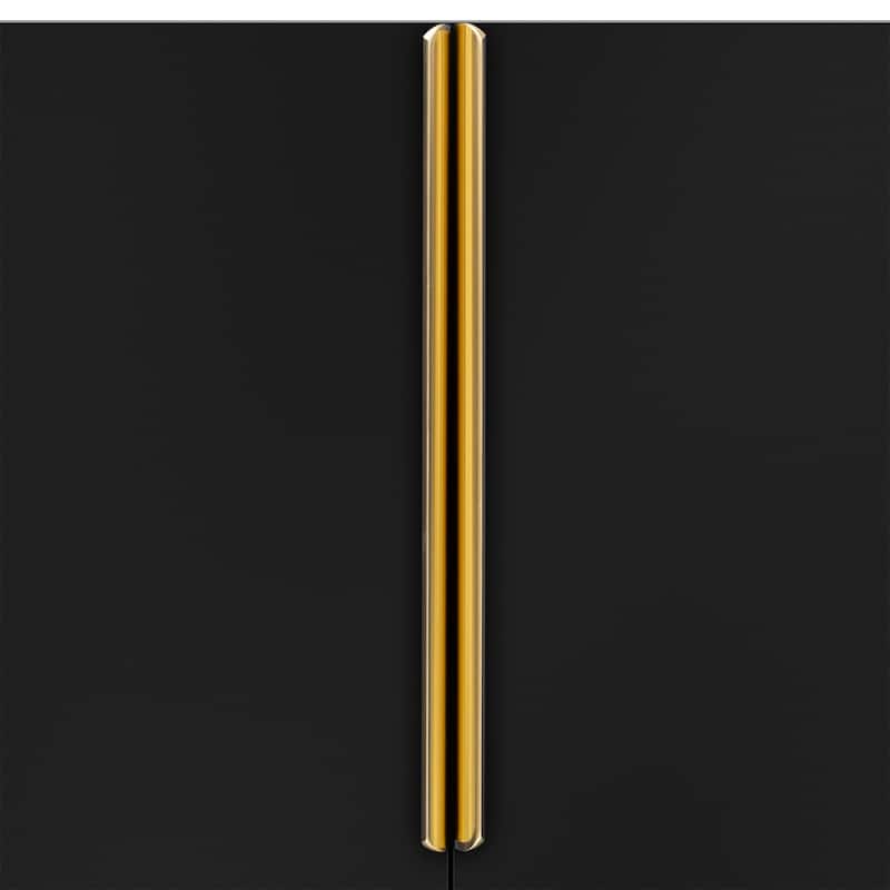 Modern Glossy Finish Light Luxury Storage Cabinet and Adjustable Shelves