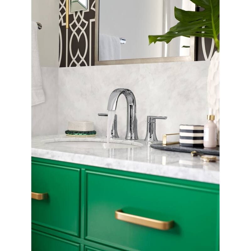 Moen TVS6925 Doux 1.2 GPM Widespread Bathroom Faucet with Pop-Up Drain - Chrome