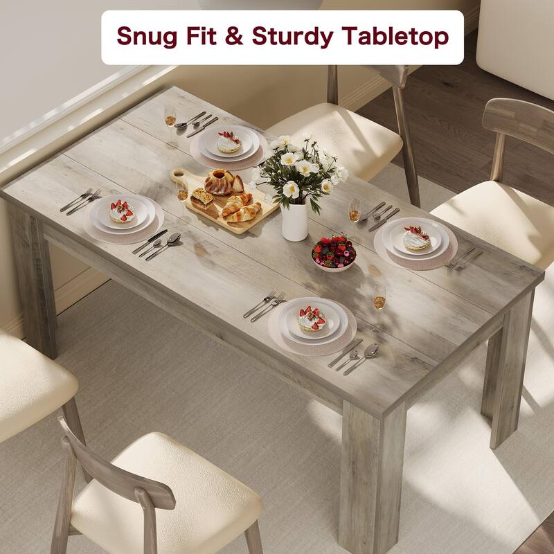 63 Inch Dining Table, Rectangular Dining Table for Kitchen