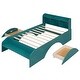preview thumbnail 54 of 55, Solid Wood Platform Bed Frame Imitate Bridge Design Drawers