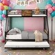 preview thumbnail 2 of 4, Twin Over Full Metal Bunk Bed With Trundle 2 Side Ladder For Home