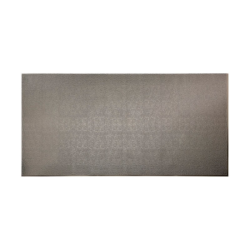 FASÄDE Hammered 4-foot x 8-foot PVC Wall Panel in Brushed Nickel - 4 x 8
