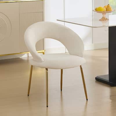 Set of 1 Velvet Fabric Dining Chairs