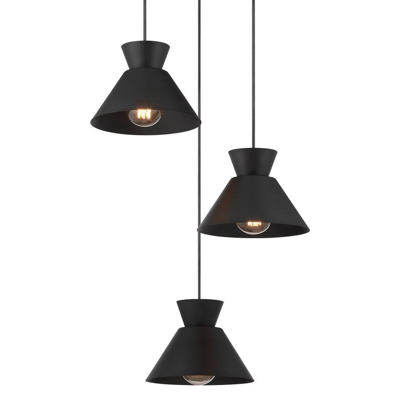 Bellevue SHCH93067 3 Light 20" Wide Multi Light Pendant - Matte Black