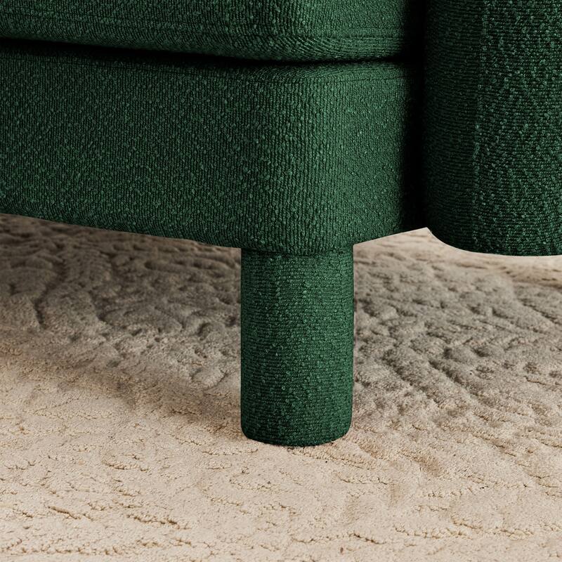 GDFStudio - Boucle Fabric 2-Seater 78" Loveseat Sofa with Shell-shaped Armrests