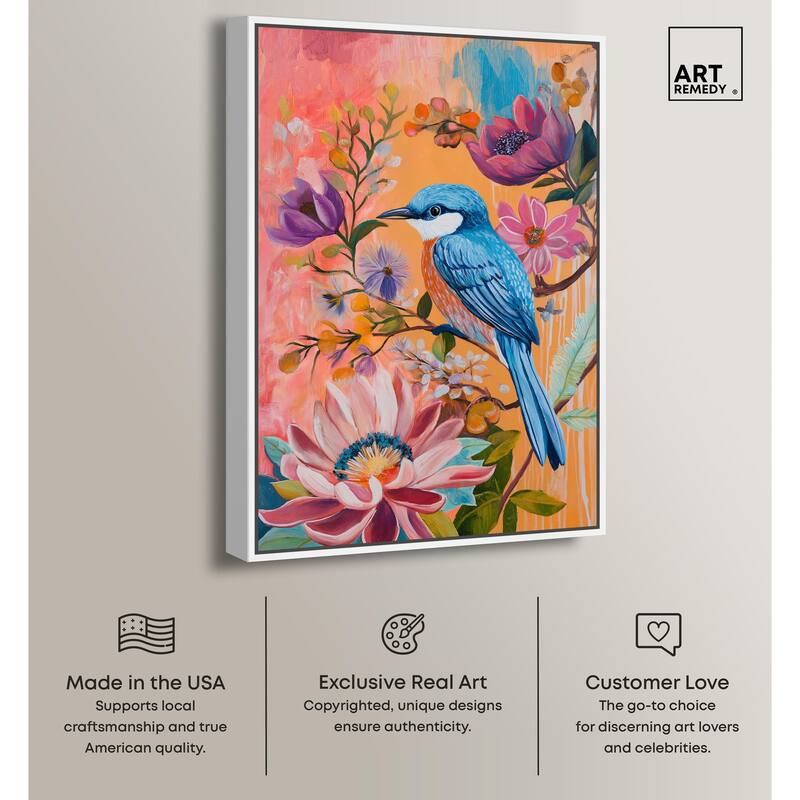 Spring Bird Canvas by Art Remedy