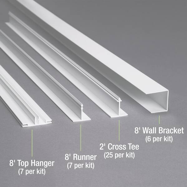 Shop Ceilingmax White Surface Mount Ceiling Grid Kit 100 Sqft Overstock 11353571