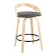 Option Grey PU/Natural Wood/Black Metal