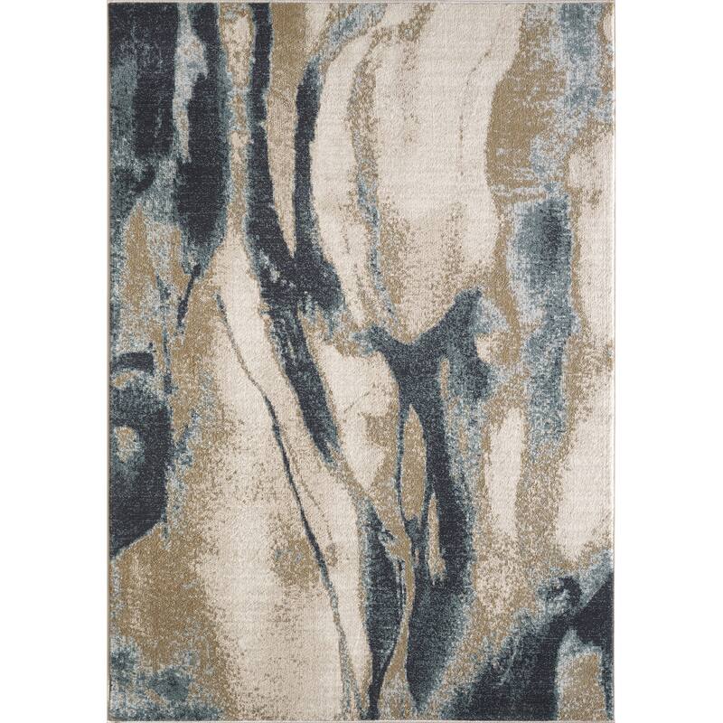 Domani Basics Abstract Marble Rug - 7'10" x 9'10" - Blue
