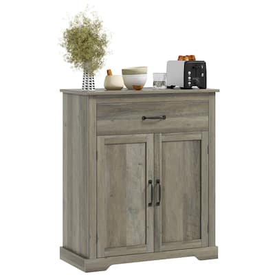 Double Doors and Adjustable Shelf,Sideboard Buffet Cabinet,Farmhouse Coffee Bar Storage Cabinet with Drawer