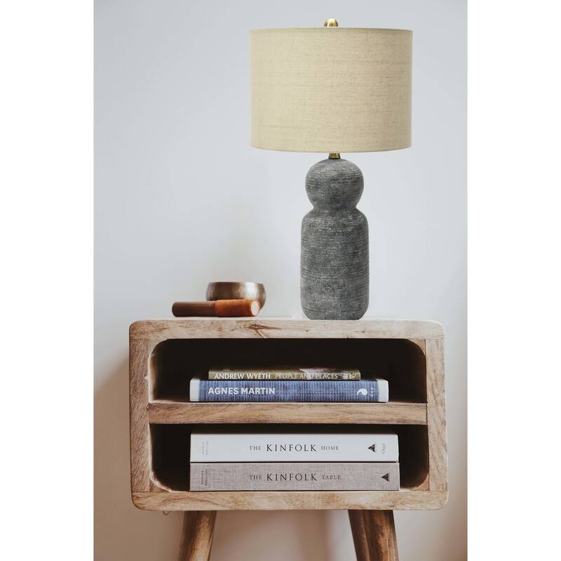 Round Stoneware Desk Lamp