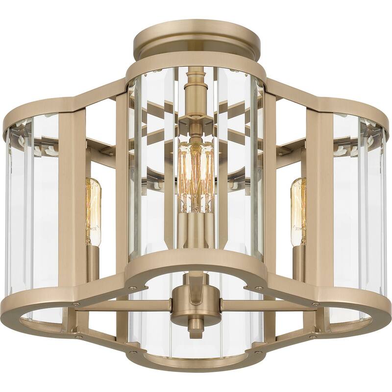Quoizel Semi-Flush Mount 4-Light Semi-Flush Mount in Bronze Gold