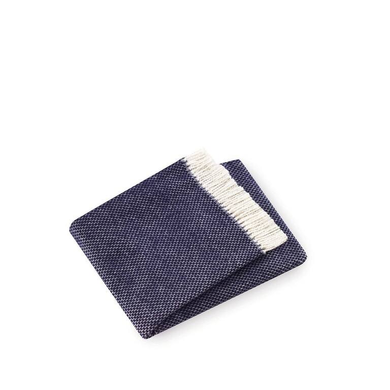 Soft Navy Blue Links Pattern Throw Blanket