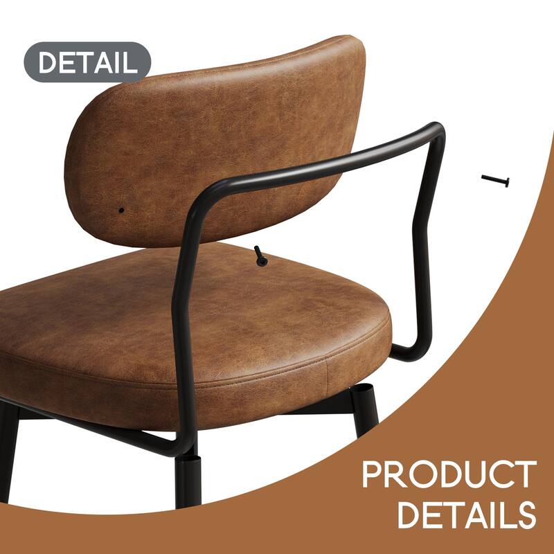 360 ° Rotating Bar Chair Bar Stool bar stools set of 2 piece set with leather cushions and iron brackets, home kitchens
