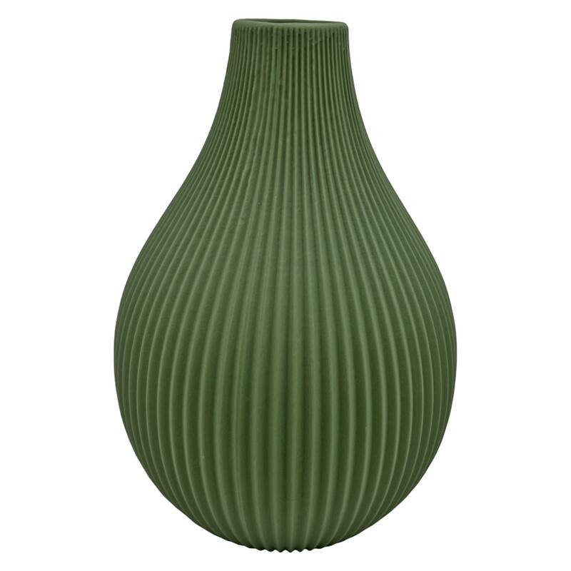 Onion Shape Ceramic Vase - Green