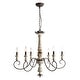 preview thumbnail 6 of 6, The Gray Barn Windy Bracken French Country Retro White Chandelier - D31''*H28''
