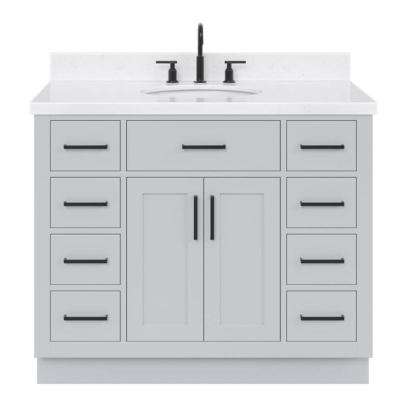 Ariel T042SCQOVO Hepburn 43" Free Standing Single Basin Vanity Set