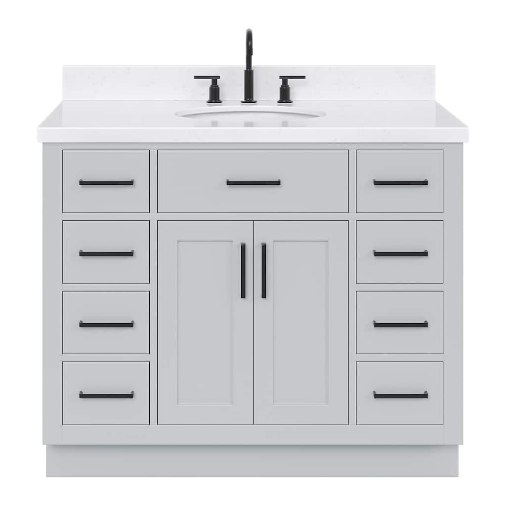 Ariel T042SCQOVO Hepburn 43" Free Standing Single Basin Vanity Set