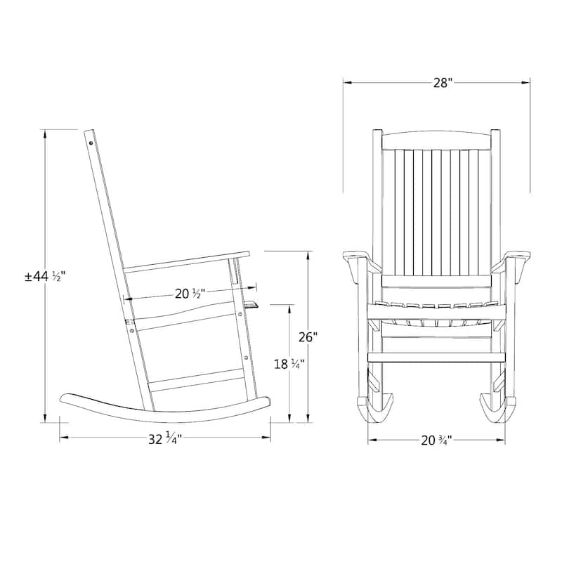 Cambridge Casual Austin Outdoor Rocking Chair - Black
