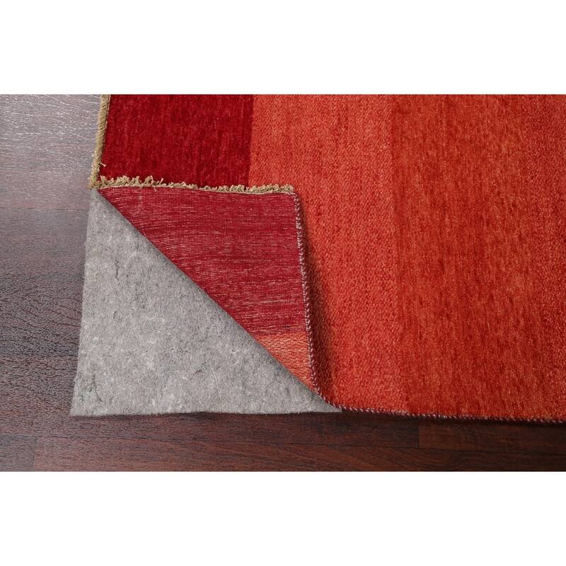 Striped Contemporary Oriental Gabbeh Kashkoli Wool Runner Rug Handmade - 3'1" x 15'7"