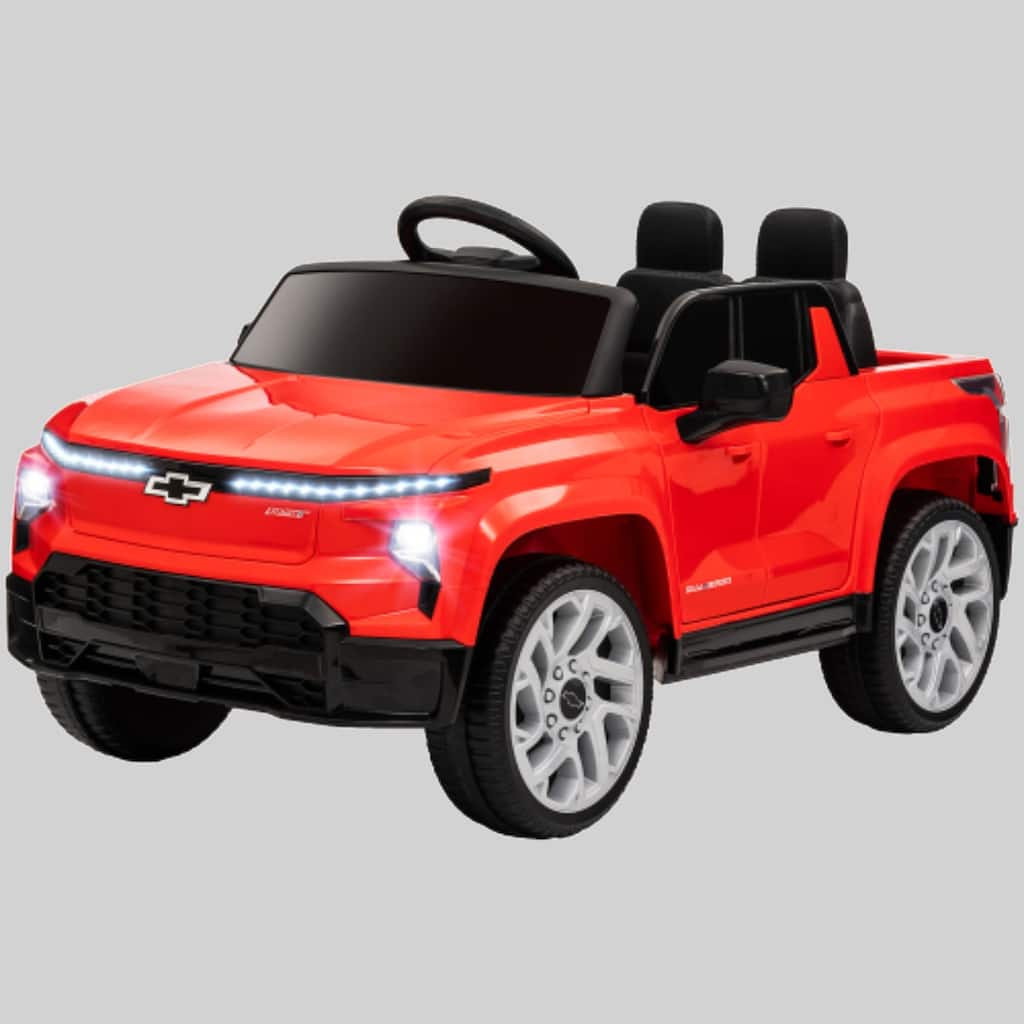 Licensed 12V Chevrolet Silverado EV RST Kids Electric Car with Remote, MP3, Spring Suspension