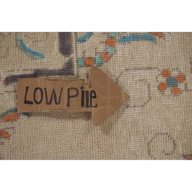 Hand Knotted Oriental 100% Wool Carpet Traditional Floral Beige & Ivories Tabriz Area Rug - 12' 7'' X 9' 5''