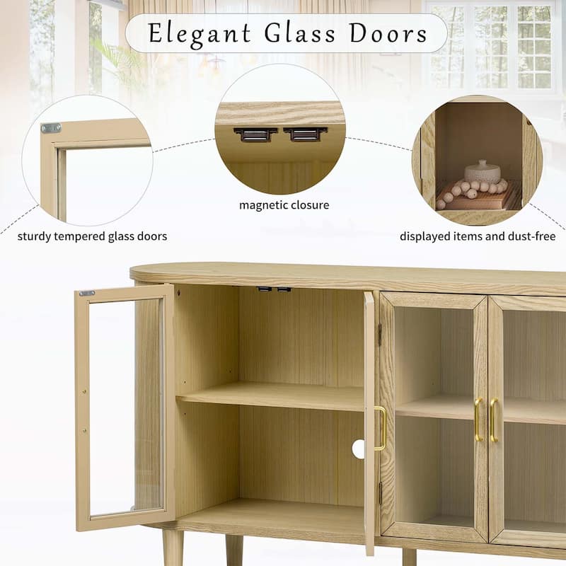 Farmhouse Sideboard Cabinet with Ample Storage,for Kitchen,Dining Room,Living Room and Entryway