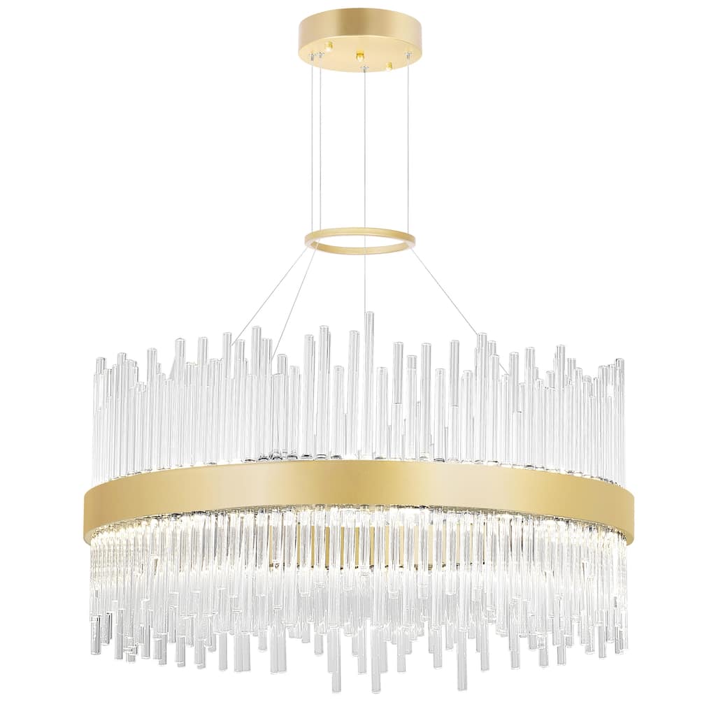 Genevieve Integrated LED 24in Medallion Gold Chandelier - Medallion Gold