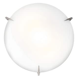 Access Lighting Zenon - Dimmable LED -Flush Mount - Brushed Steel - Opal