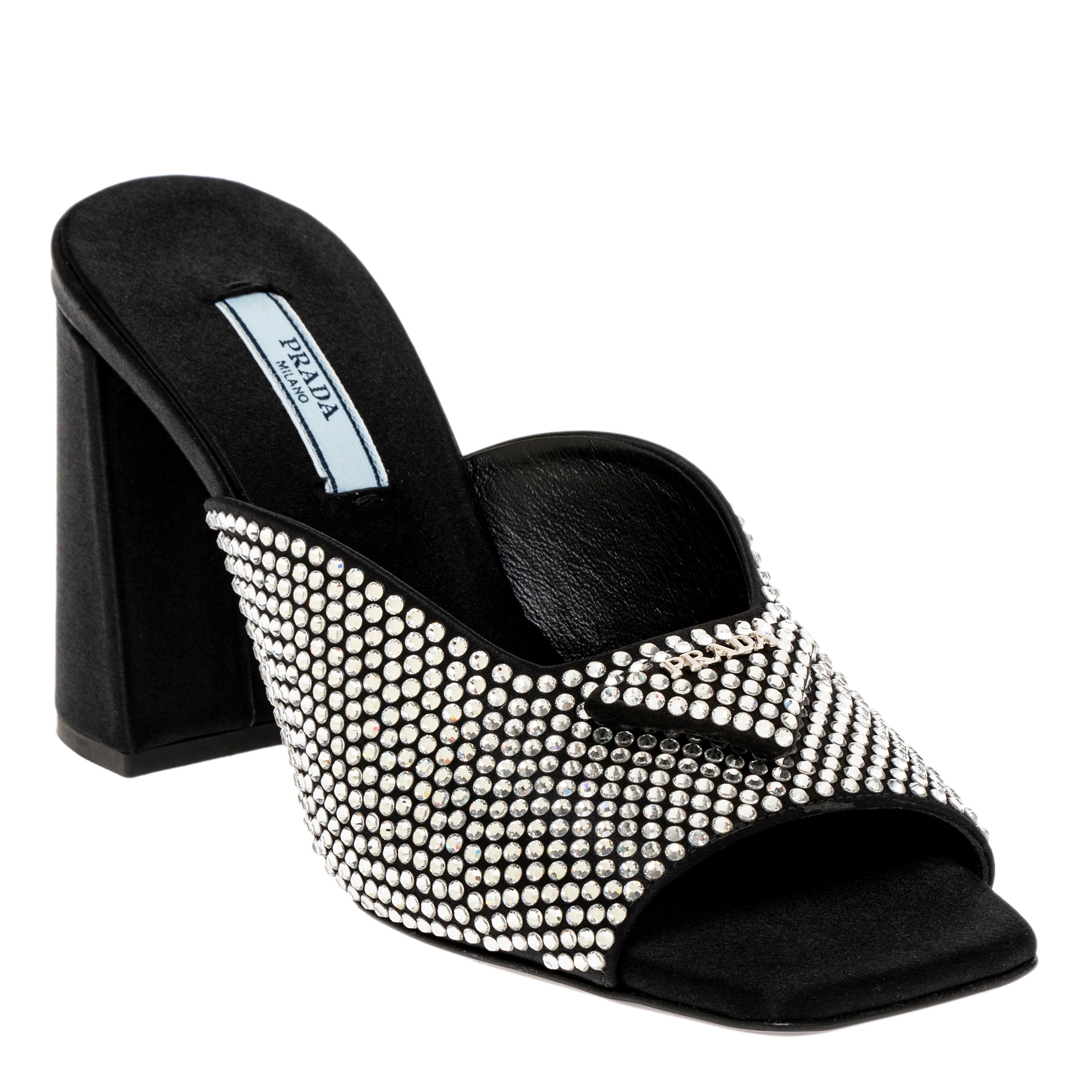 Prada Crystal Embellished Mules - Overstock - 43005288