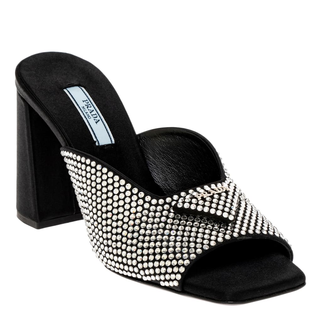 Prada Crystal Embellished Mules