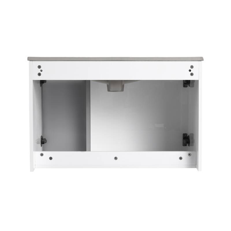 Bathroom Vanity With Sink In 24/30/36 Inch, Floating Bathroom Vanity With Soft Close Door