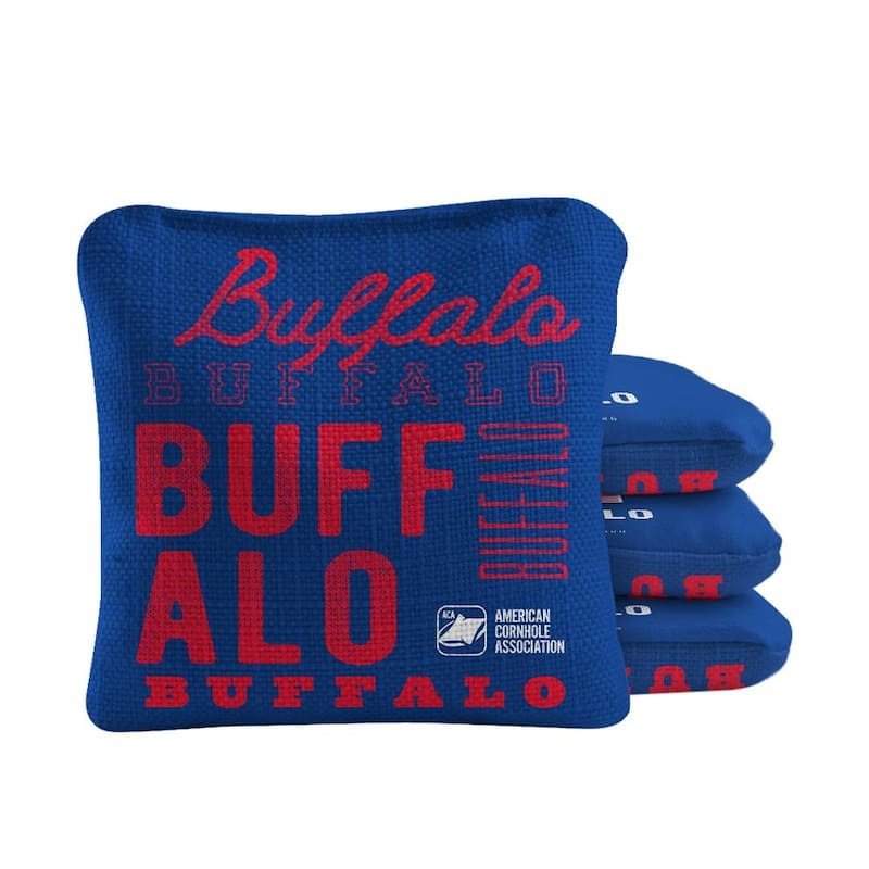 Buffalo Football Blue Dual Sided Cornhole Bags