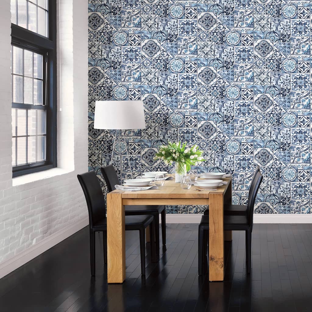 Saratoga, Marrakesh Tiles Mosaic, 33 FT. L x 20.5In. W Wallpaper Roll
