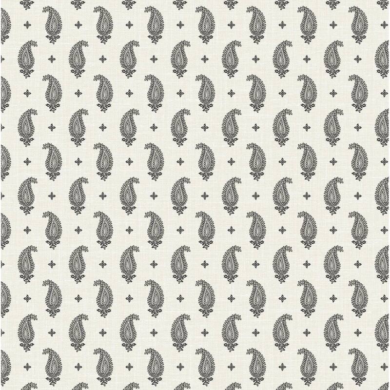 Seabrook Designs Maia Paisley Nonwoven Unpasted Wallpaper - 27 in. W x 27 ft. L - Poppy Seed