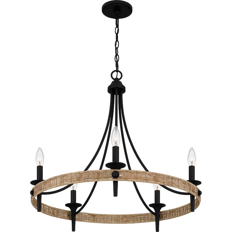 Catania 5-Light Matte Black Chandelier