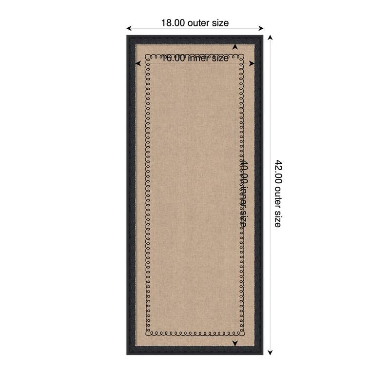 Kate and Laurel Pinboard Black Scallop Print