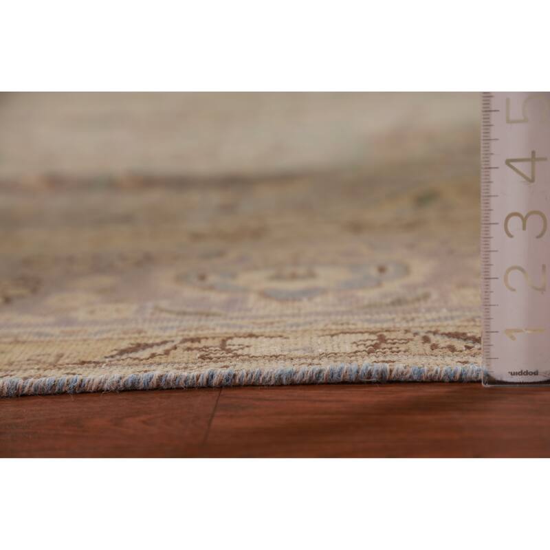 Tabriz Persian Vintage Rug Handmade Wool Carpet - 10'1" x 12'11"