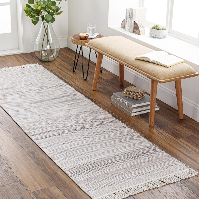 Blake Modern Outdoor Area Rug - Taupe - 2'6" x 8'