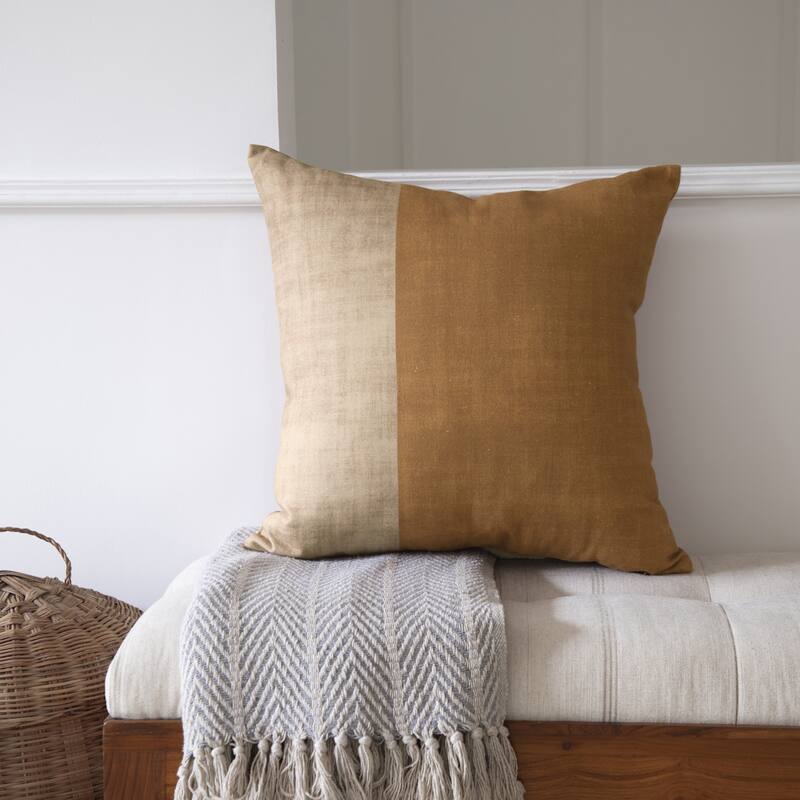 Sevita Patchwork Contemporary Printed Hand-Woven Indoor Throw Pillow