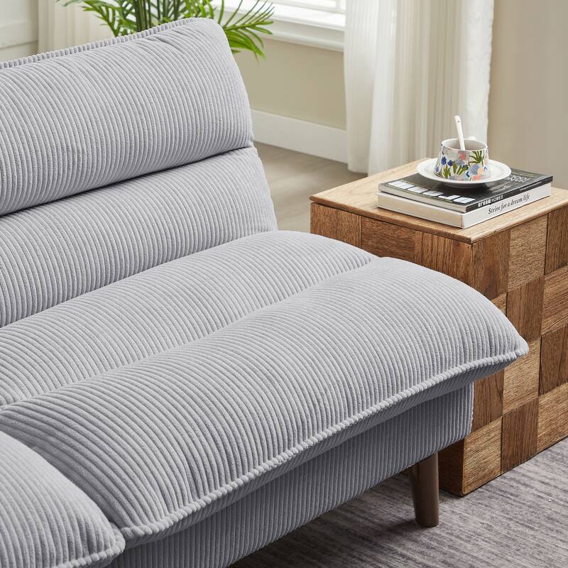 Cordury Armless Futon Sofa Bed