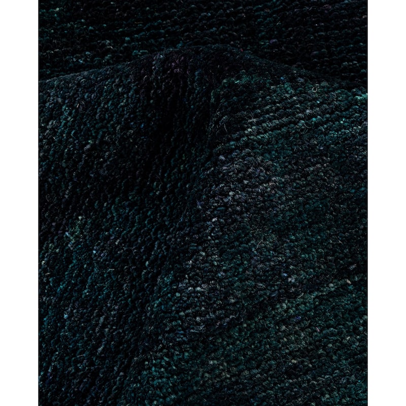 Overdyed One-of-a-Kind Hand-Knotted Area Rug - Green - 6' 2" x 8' 10"