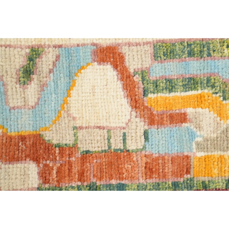 Hand Knotted Oriental 100% Wool Carpet Transitional Medallion Beige & Ivories Oushak Area Rug - 17' 5'' X 12' 0''