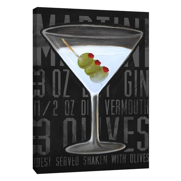 PTM Images 9-108939 PTM Canvas Collection 10" x 8" - "Martini (Vertical)" Giclee Liquor & Cocktails Art Print on Canvas